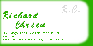 richard chrien business card